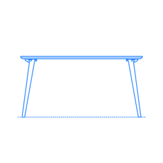 Furniture Dining Tables Floyd Table Rectangular Stencil Svg Design File, Free Vectors File
